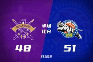 新疆半场51-48领先北控 劳森12+8+5 齐麟12分 廖三宁0分4助